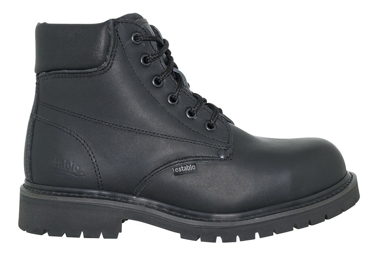 Bota Industrial De Trabajo Con Casquillo Establo Modelo 548 Color Negro.