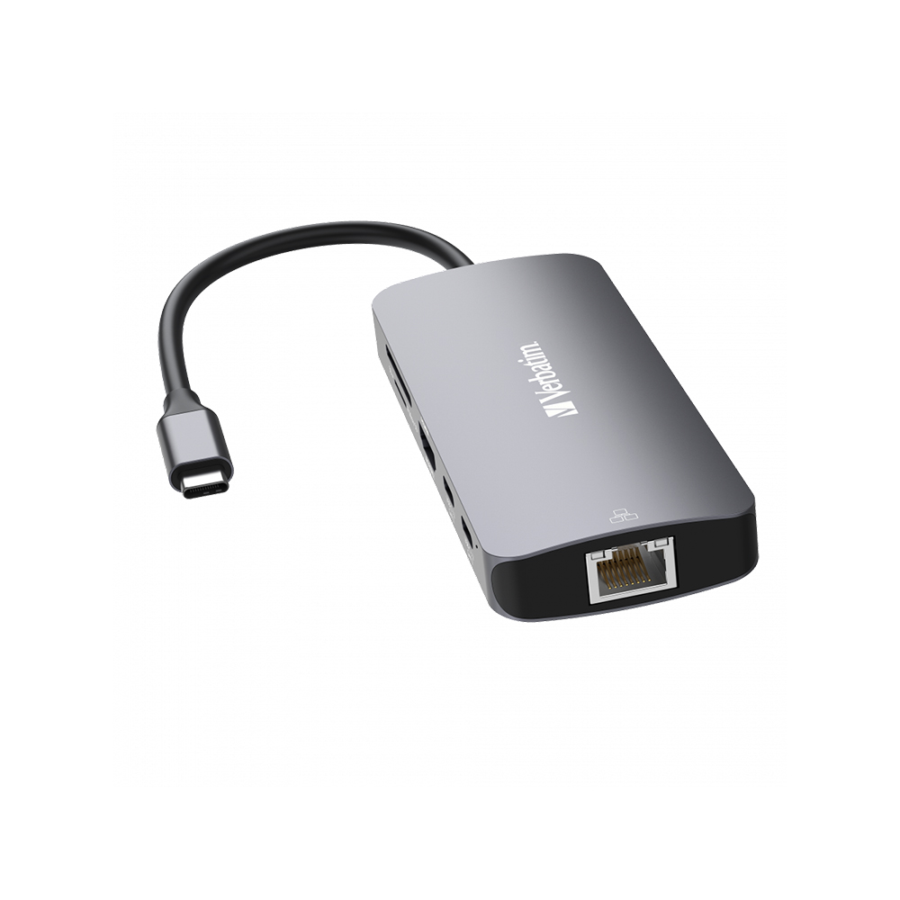 Hub Multipuerto Verbatim Usb-c Pro 9 Puertos Red Gigabit.