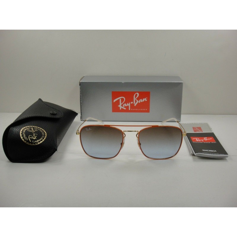 Lentes de sol Ray Ban RB3588 90612W Caravan Rojo Olivo degradado Dorado