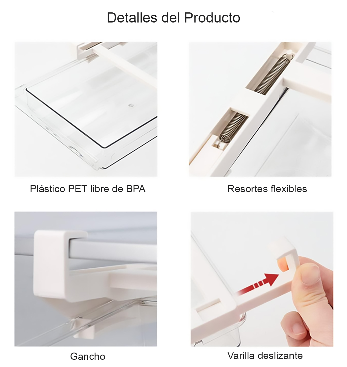 Contenedor Colgante De Huevos, Verduras y Carnes Frías Para Refrigerador