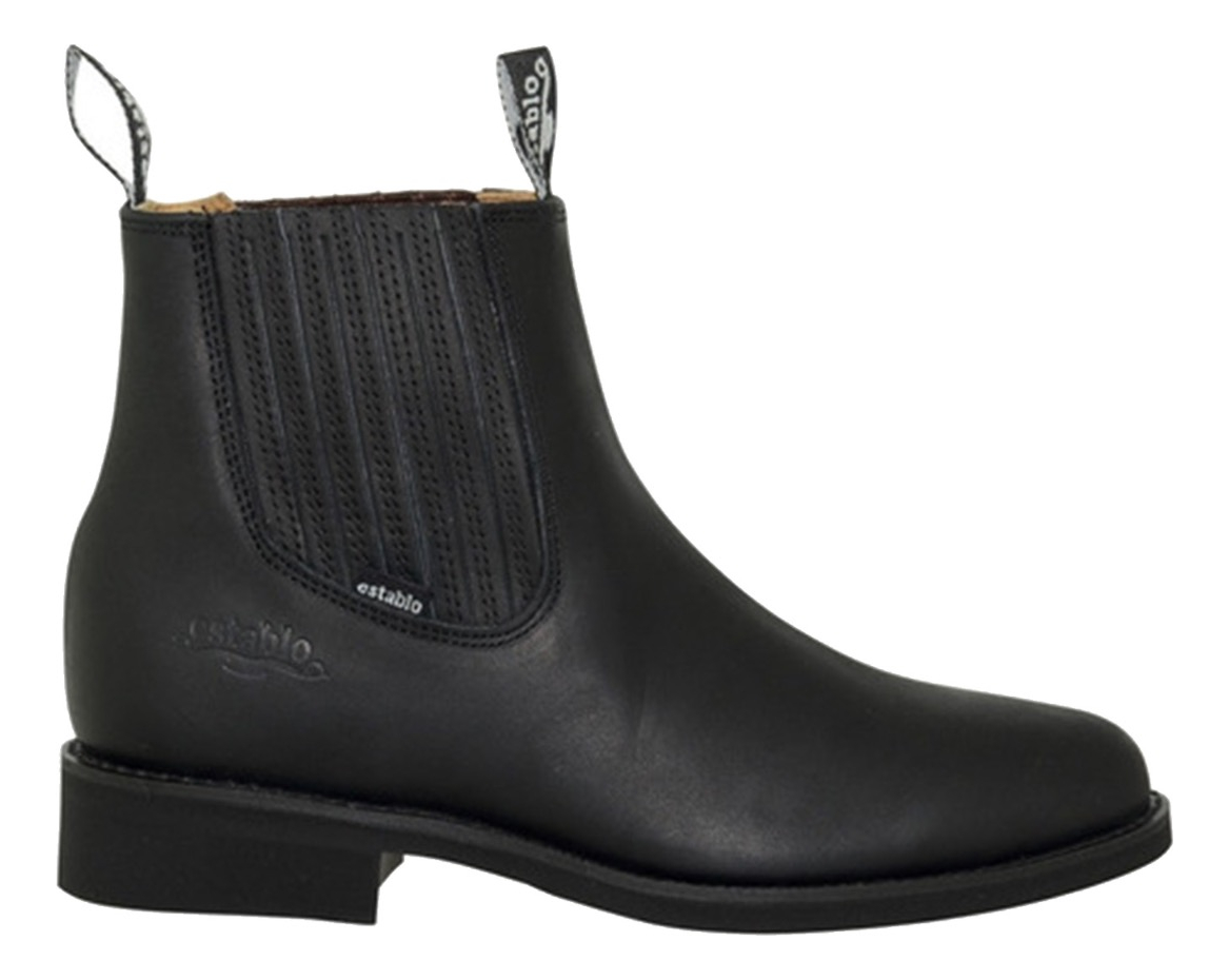 Bota Botín De Trabajo Industrial Establo 555 De Piel.
