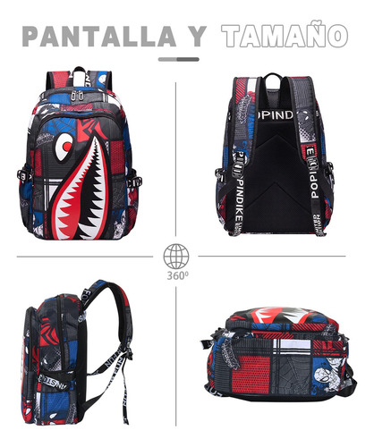 Mochilas Escolares Mochila De Viaje Bolsa Antirrobo Para Escolar Viaje Estilo Juvenil Casual De Gran Capacidad Moda Resistente Al Agua Ligero