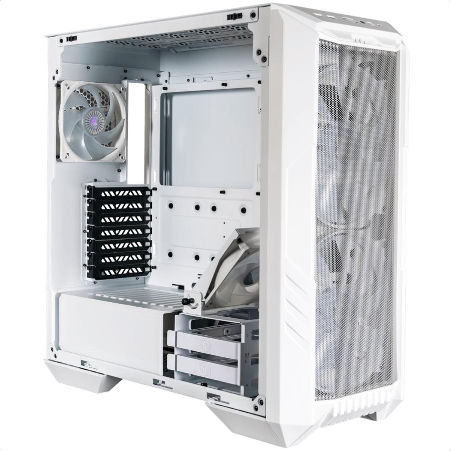 Gabinete Cooler Master HAF 500 ARGB USB3 4 Ventiladores Vidrio Templado Blanco H500-WGNN-S00