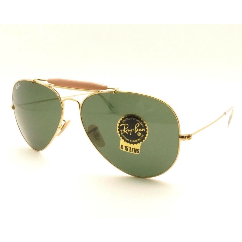 Lentes de sol Ray Ban Rb3029 L2112 Outdoorsman Ii Negro G-15 Dorado Gota