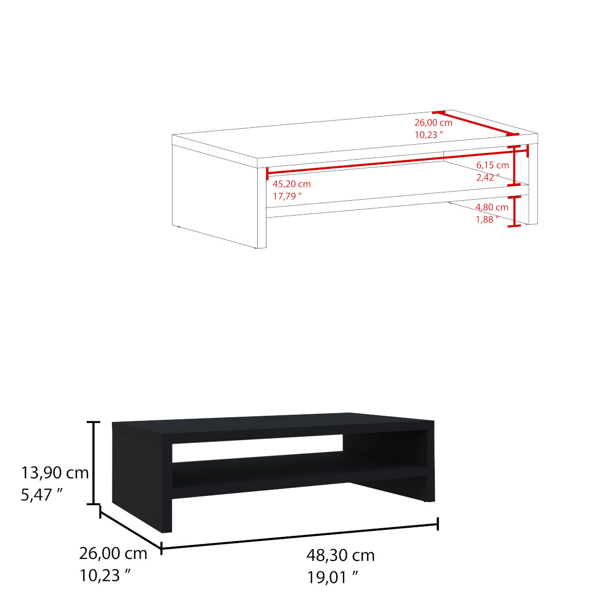 BASE TIPO STAND PARA MONITOR DE COMPUTADORAARMABLE IDEAL PARA ESCRITORIO MODELO ATACAMA.
