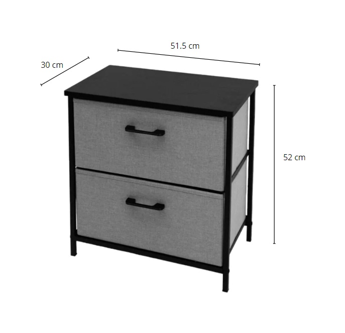 Buró Mesa de noche de uso versátil con 2 cajones .