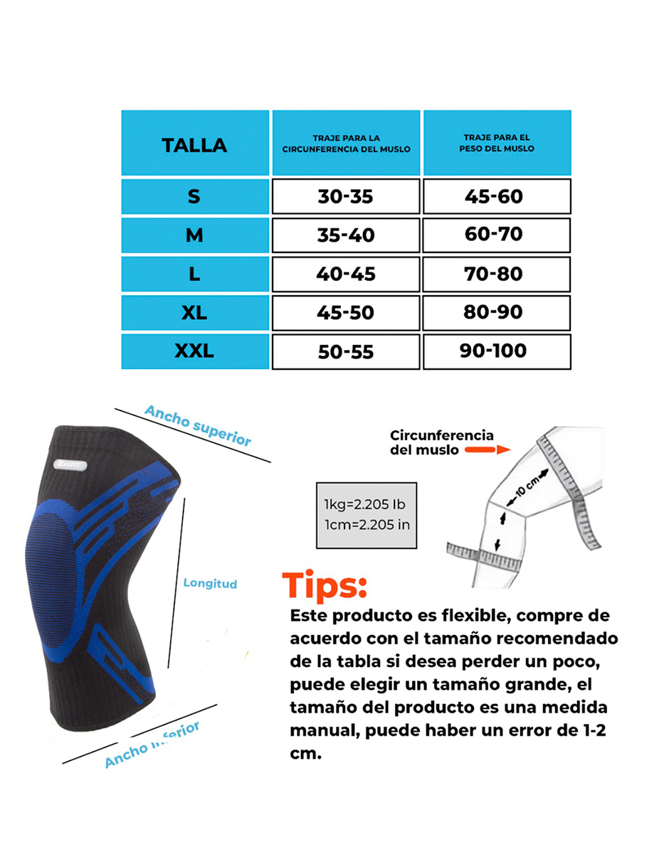 Rodilleras deportivas de compresión MAXFIT /Modelo HX938.