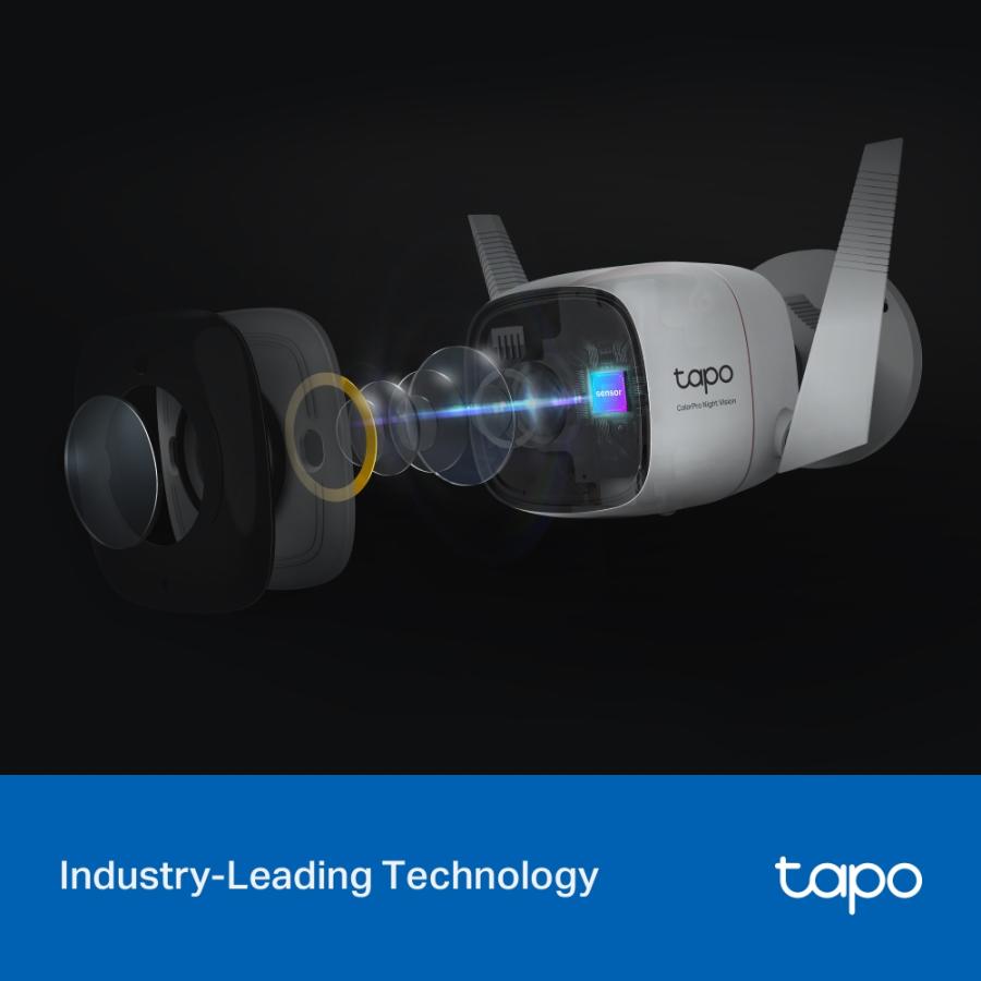 Camara De Vigilancia Tp-Link TAPO C325WB 2K QHD 4MP WI-FI Alarma Vision Nocturna A Color Exterior.