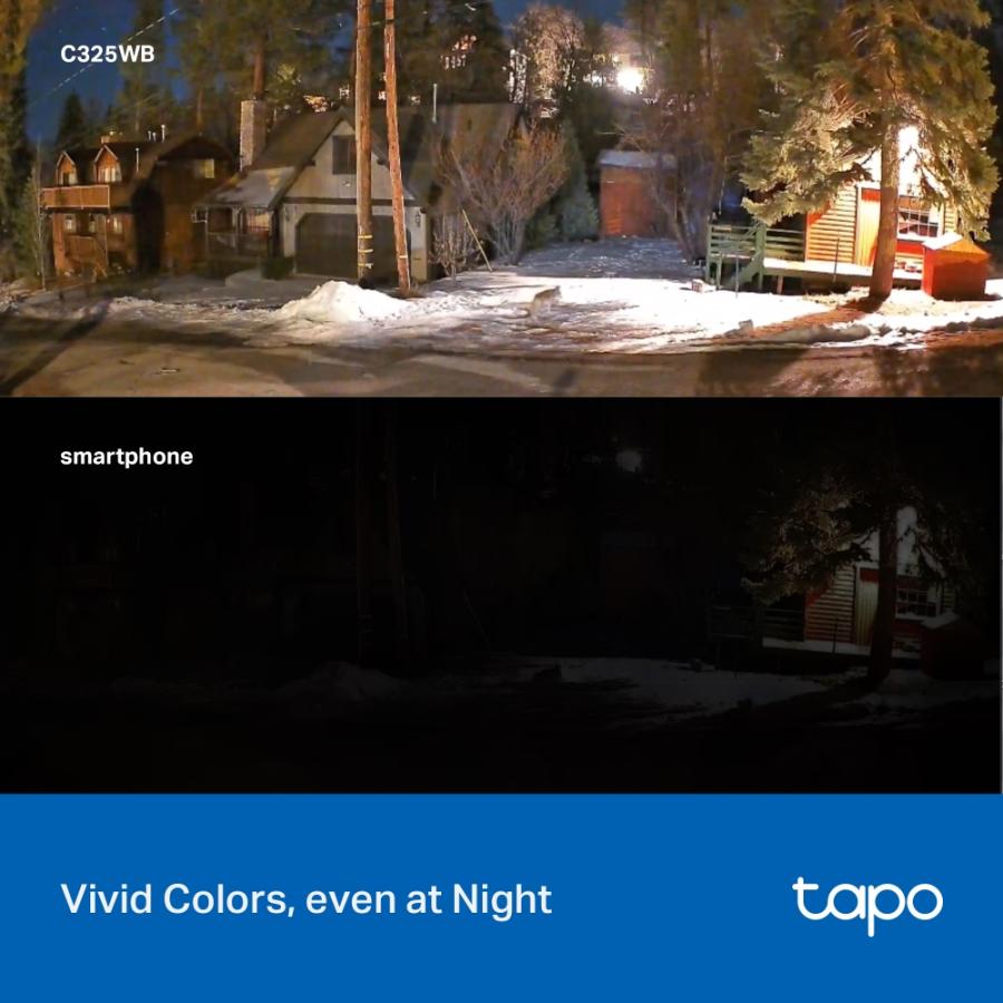 Camara De Vigilancia Tp-Link TAPO C325WB 2K QHD 4MP WI-FI Alarma Vision Nocturna A Color Exterior.