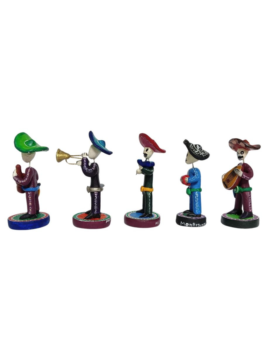 Kit de 5 Mariachis calavera mini