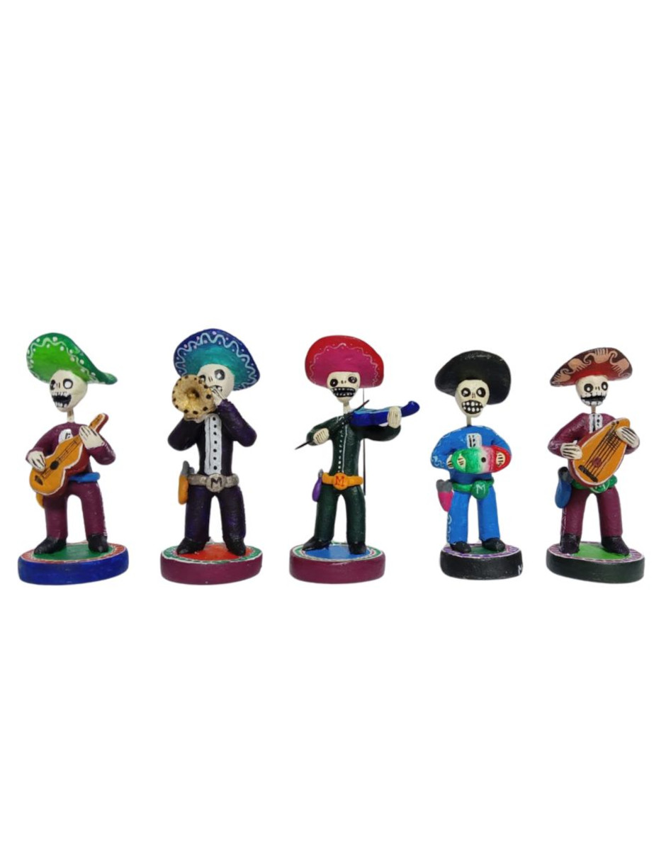 Kit de 5 Mariachis calavera mini