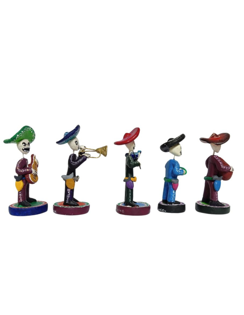Kit de 5 Mariachis calavera mini