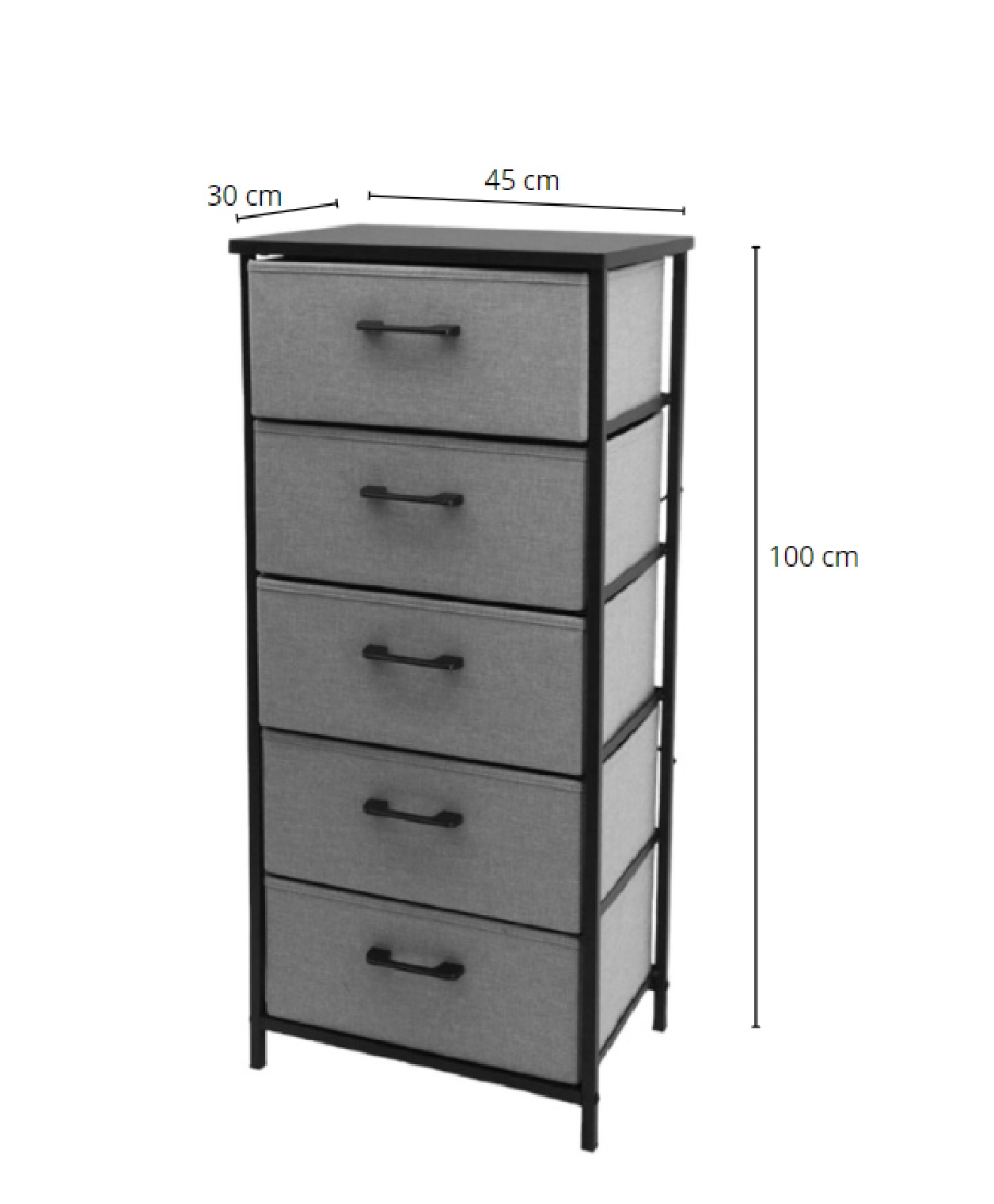 Buró Cómoda De 5 Cajones Para Almacenamiento Versátil.