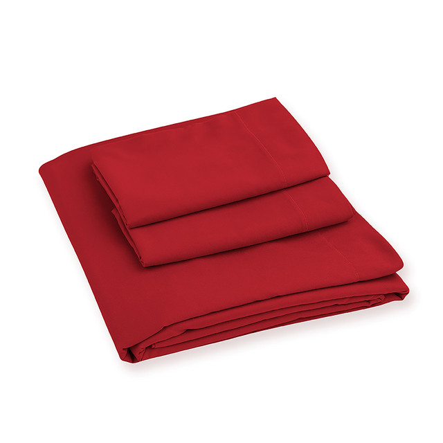 Atlas del DescansoJuego De Sábanas Kaltex Individual Sumie Pepper Red.