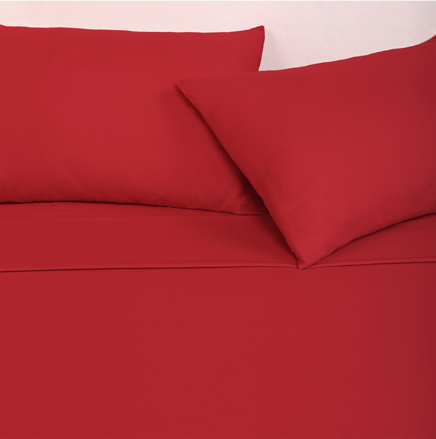 Atlas del DescansoJuego De Sábanas Kaltex Individual Sumie Pepper Red.