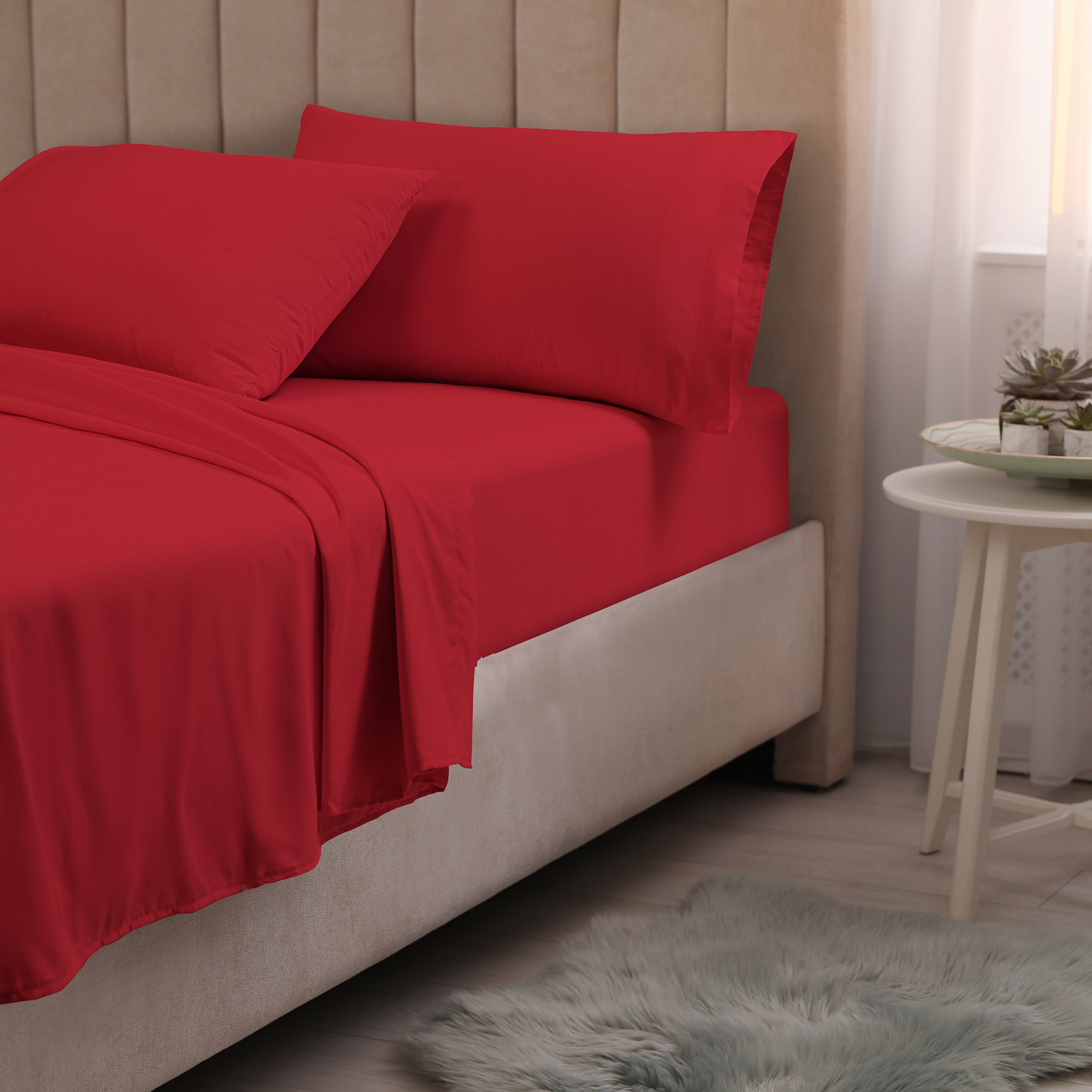 Atlas del DescansoJuego De Sábanas Kaltex Individual Sumie Pepper Red.