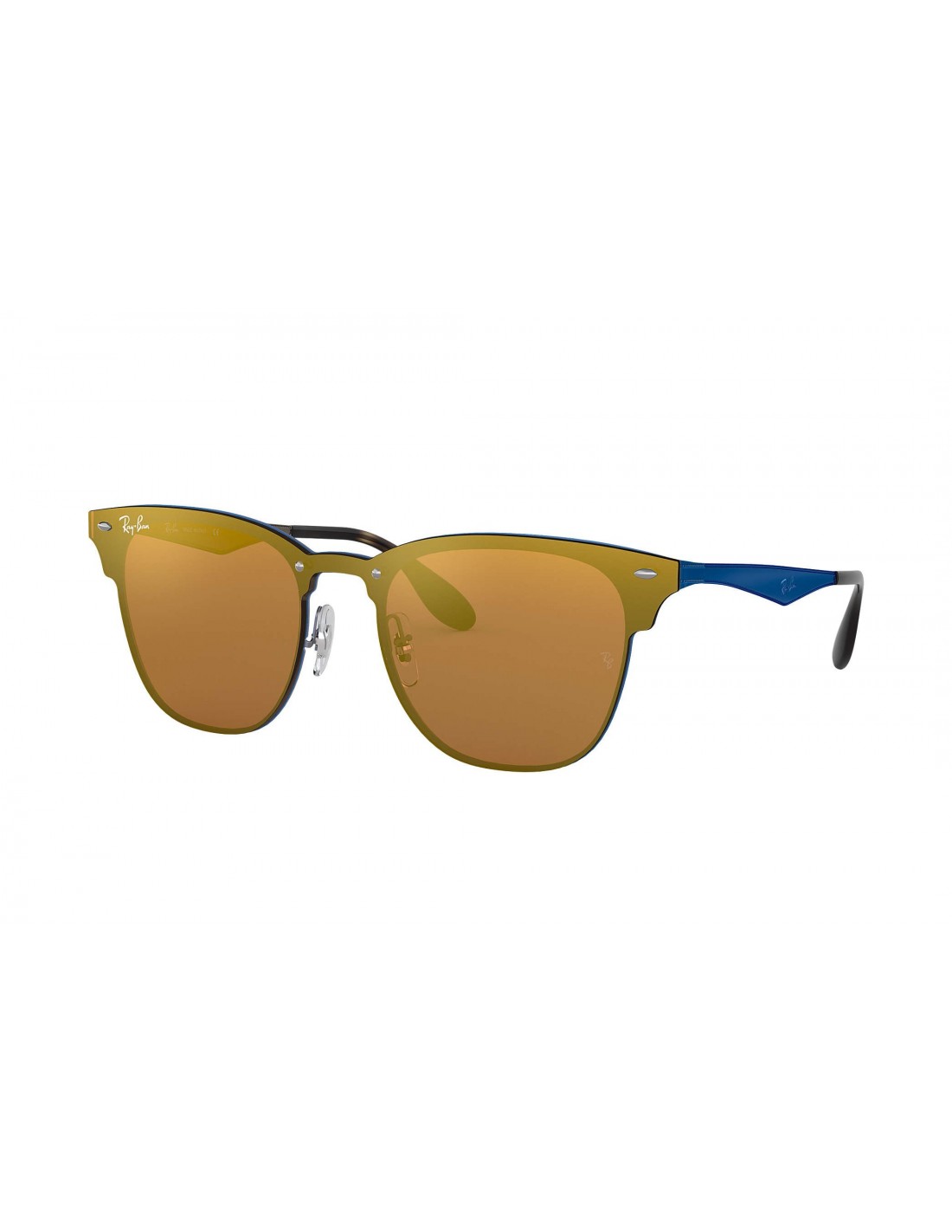 Lentes de sol Ray Ban Rb3576n 90377J Clubmaster Amarillo espejo Azul ...