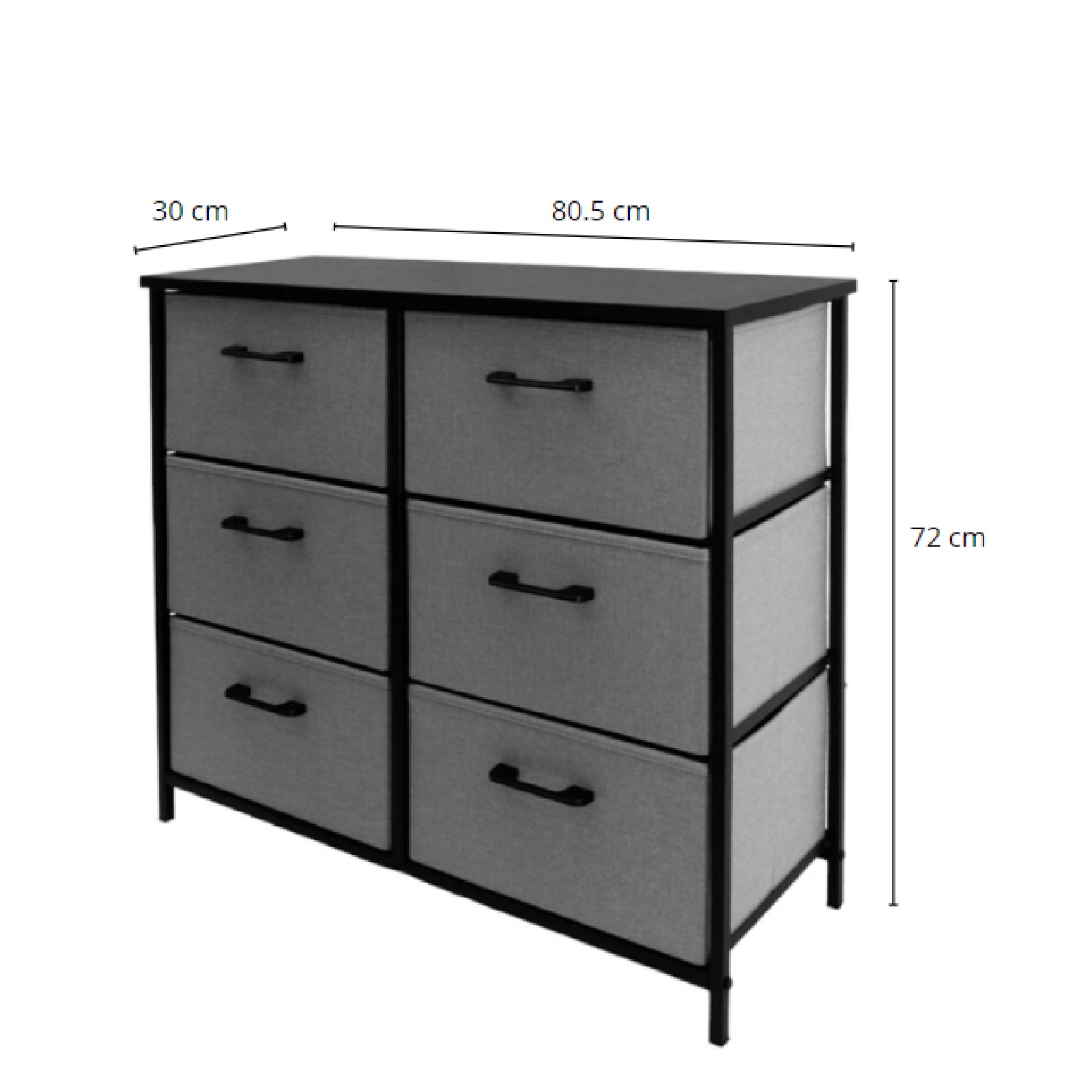 Buró Cómoda de 6 Cajones almacenamiento versátil .