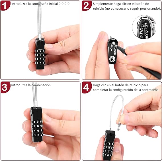 2 PCS Candados para maletas de viaje TSA,Candados para Maletas,contraseña de combinación gratuita,necesidades para estudiar en el extranjero y viajar,para proteger la seguridad de su propiedad.