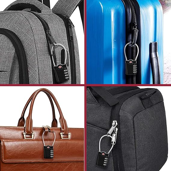 2 PCS Candados para maletas de viaje TSA,Candados para Maletas,contraseña de combinación gratuita,necesidades para estudiar en el extranjero y viajar,para proteger la seguridad de su propiedad.