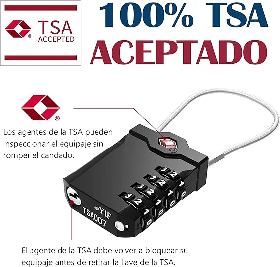 2 PCS Candados para maletas de viaje TSA,Candados para Maletas,contraseña de combinación gratuita,necesidades para estudiar en el extranjero y viajar,para proteger la seguridad de su propiedad.