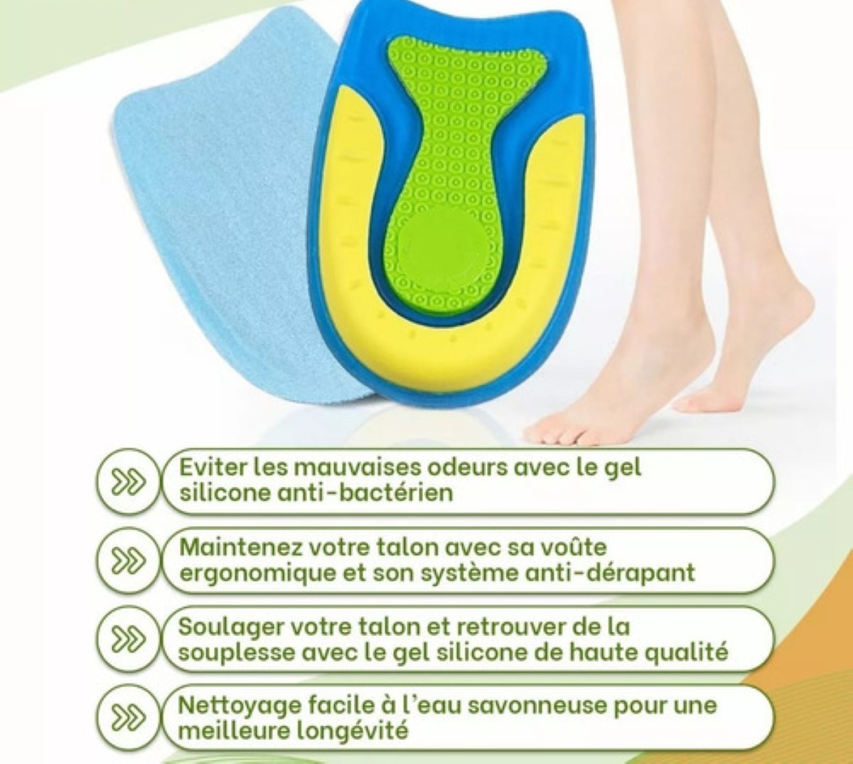 """1 Par Talonera Espolón Calcáneo Gel Plantilla Ortopédicas talla S """