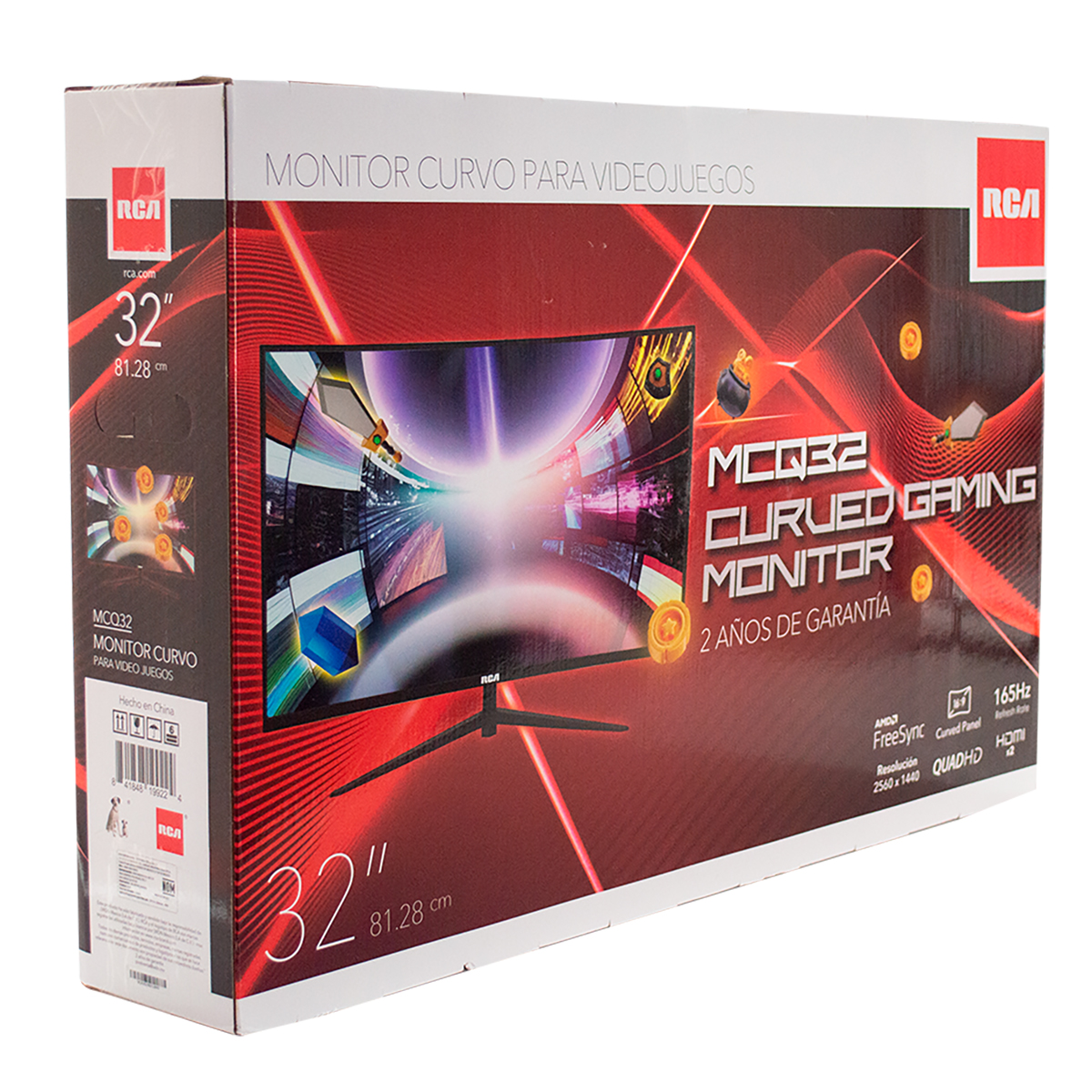 Monitor RCA Curvo 32" QHD (2 años de garantía)