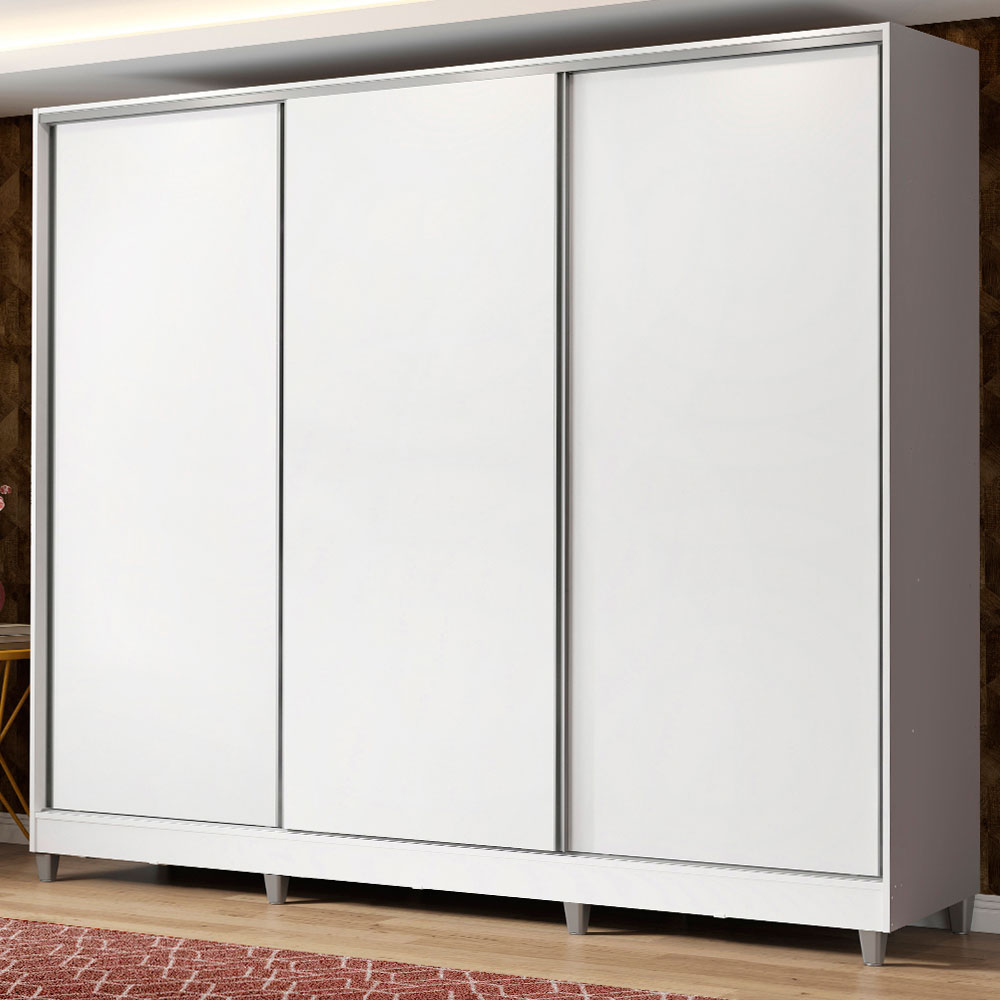 Ropero Closet Madesa Royale 3 Puertas Blanco con Pies.