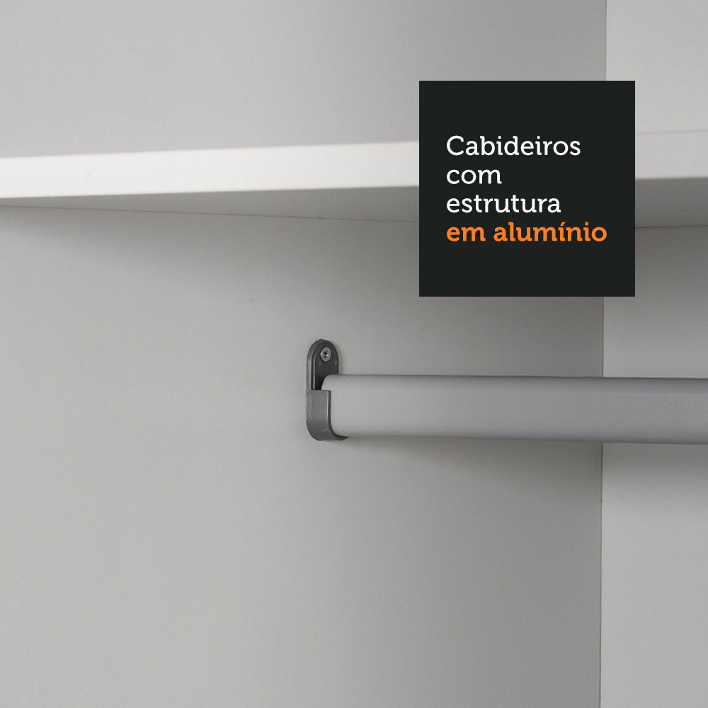 Ropero Closet Madesa Royale 3 Puertas Blanco/Negro.