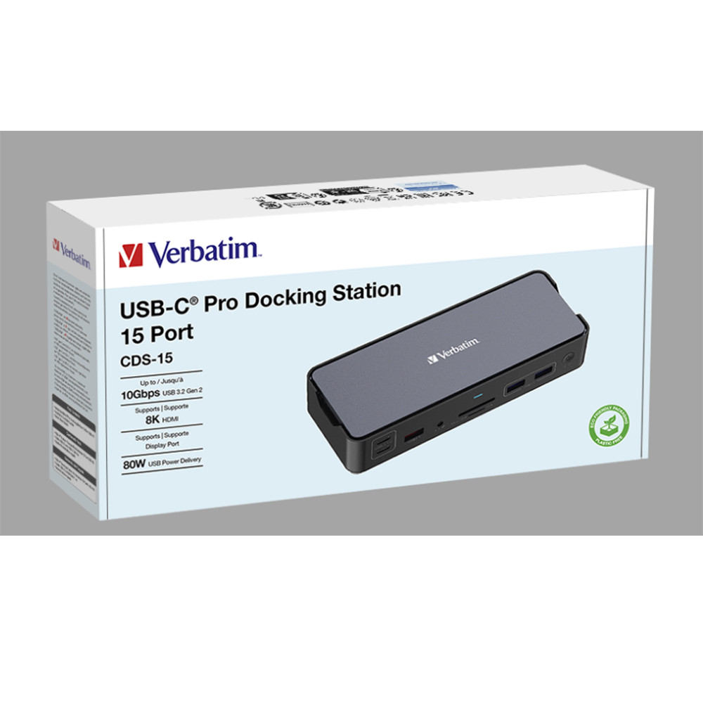 Docking Station Estacion De Trabajo Verbatim 15 Puertos 8k.