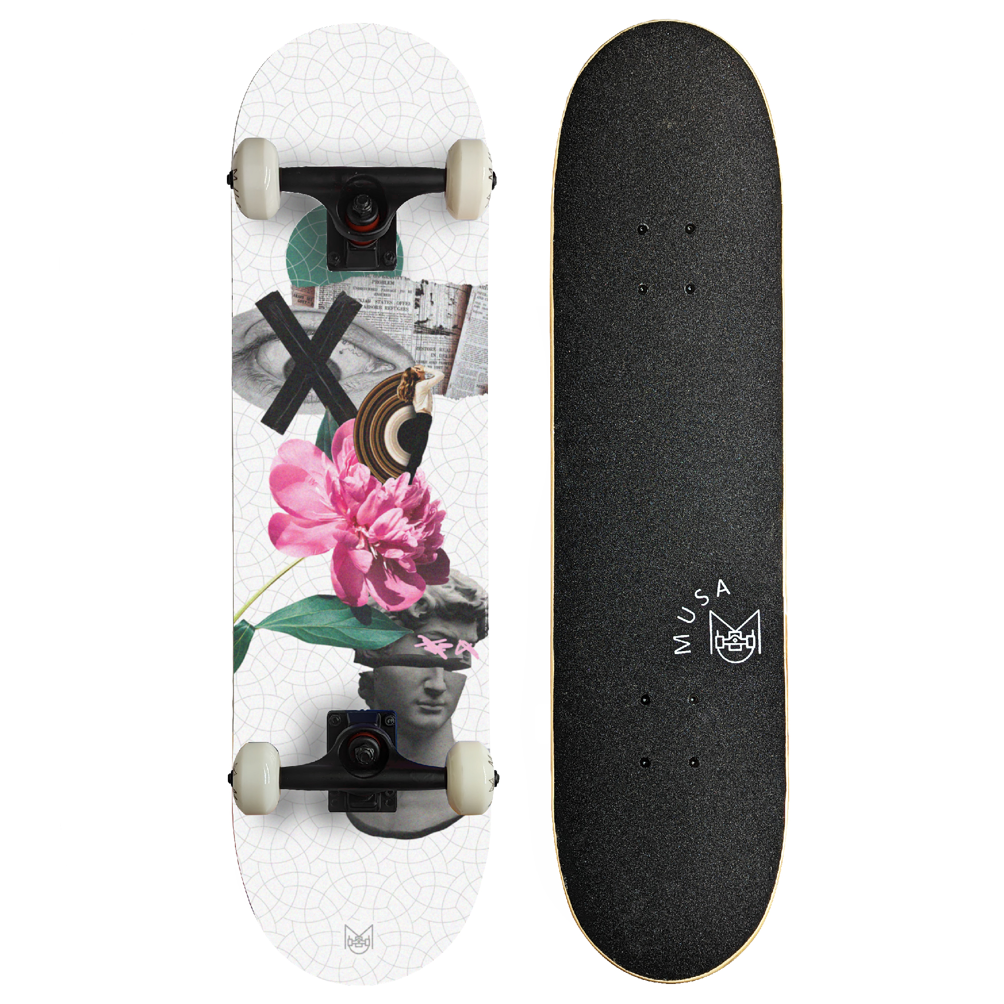 Patineta Profesional de Madera Skateboard 31" con Diseño.