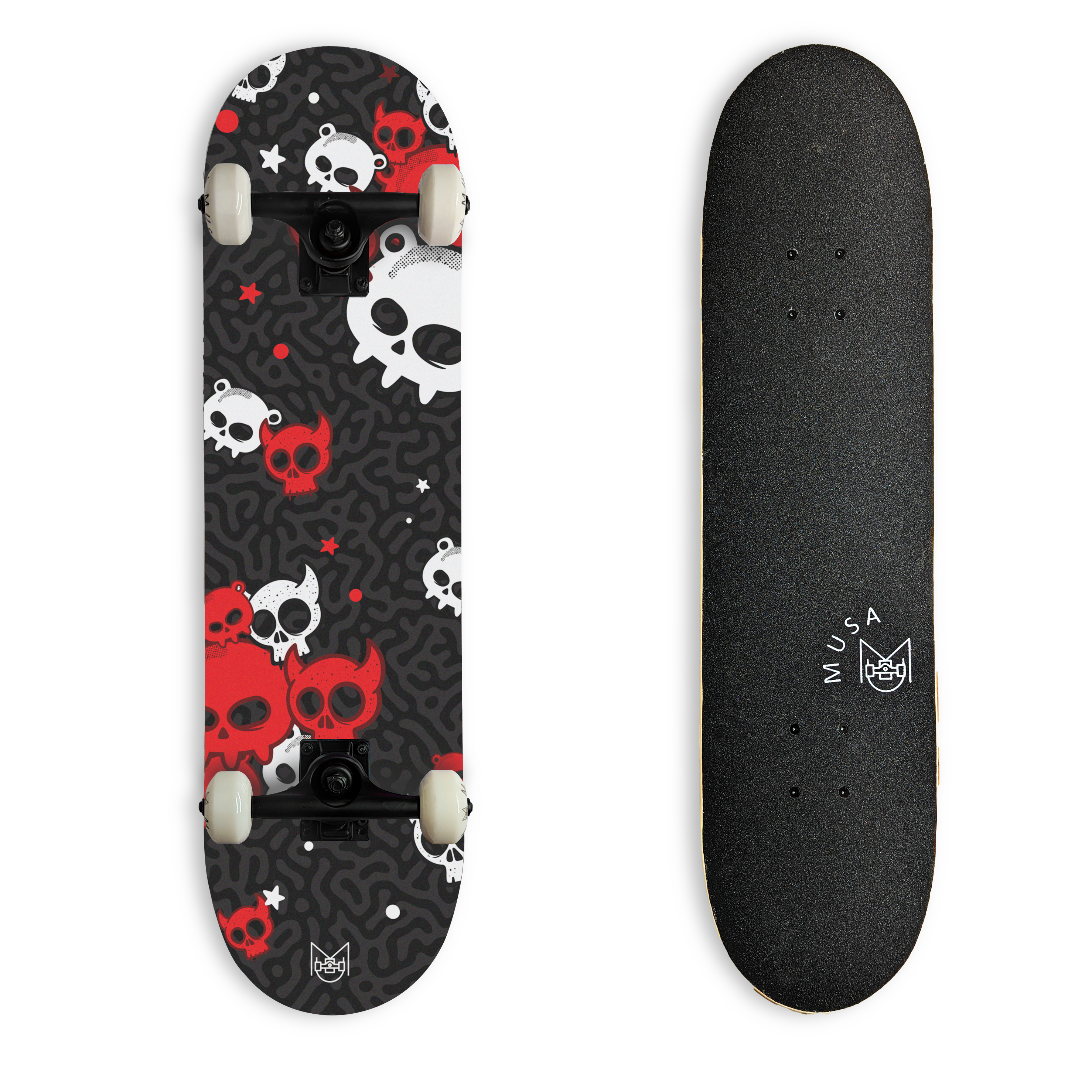 Patineta Profesional de Madera Skateboard 31" con Diseño.