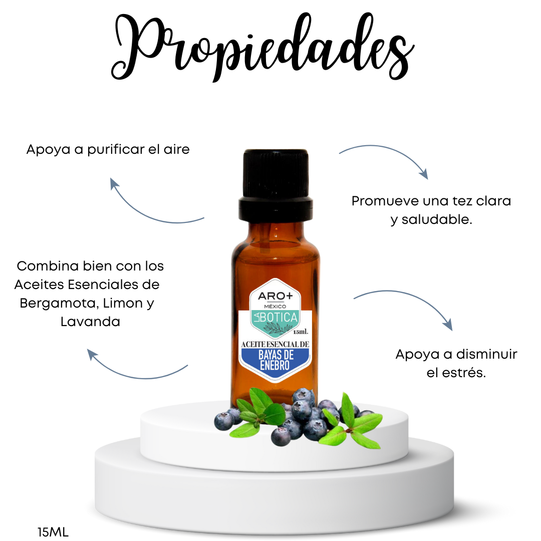 Aceite Esencial Bayas del Enebro 100% Puro, Uso Terapéutico, Aromaterapia.