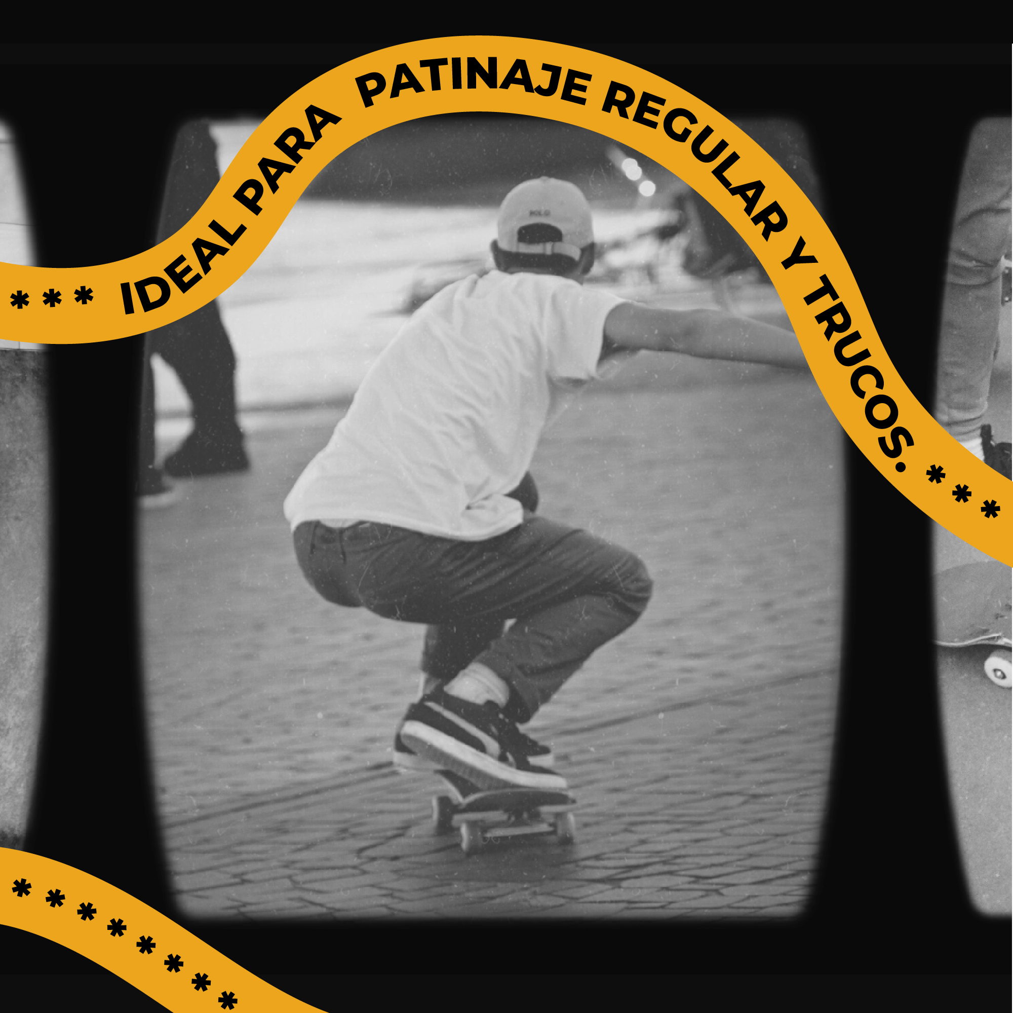 Patineta Profesional de Madera Skateboard 31" con Diseño.