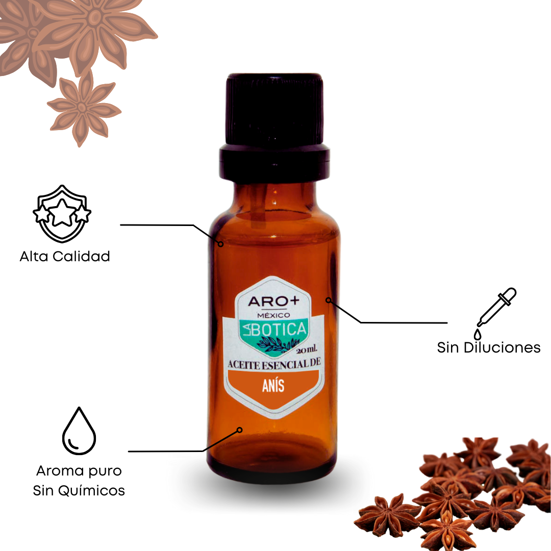Aceite Esencial Anís 100% Puro, Uso Terapéutico, Aromaterapia.