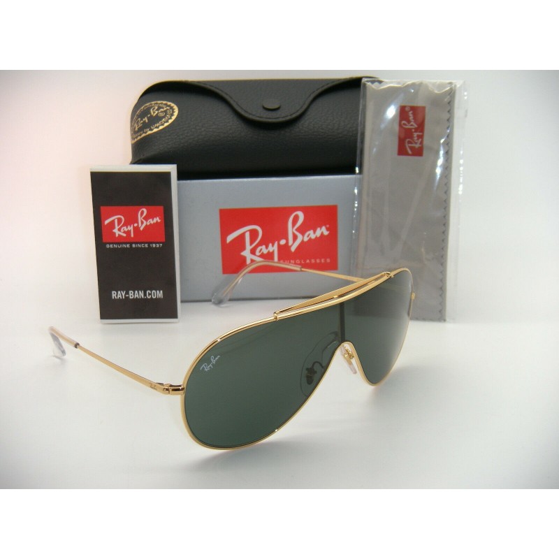 Lentes de sol Ray Ban Rb3597 905071 Wings I Negro G 15 Dorado Original