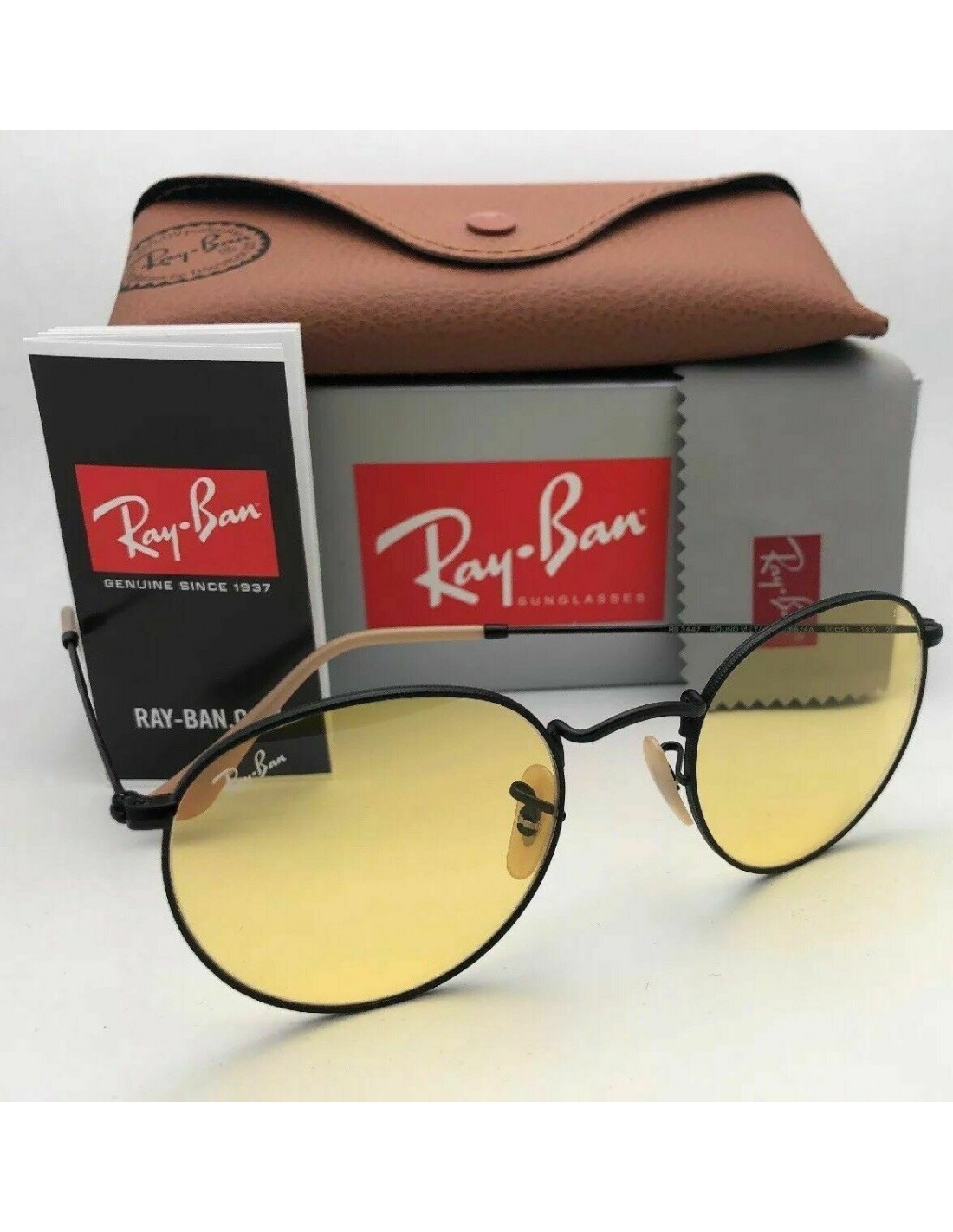 Lentes de sol Ray Ban Rb3447 9066/4A Round Metal Evolve Ambar Dorado Fotocromatico