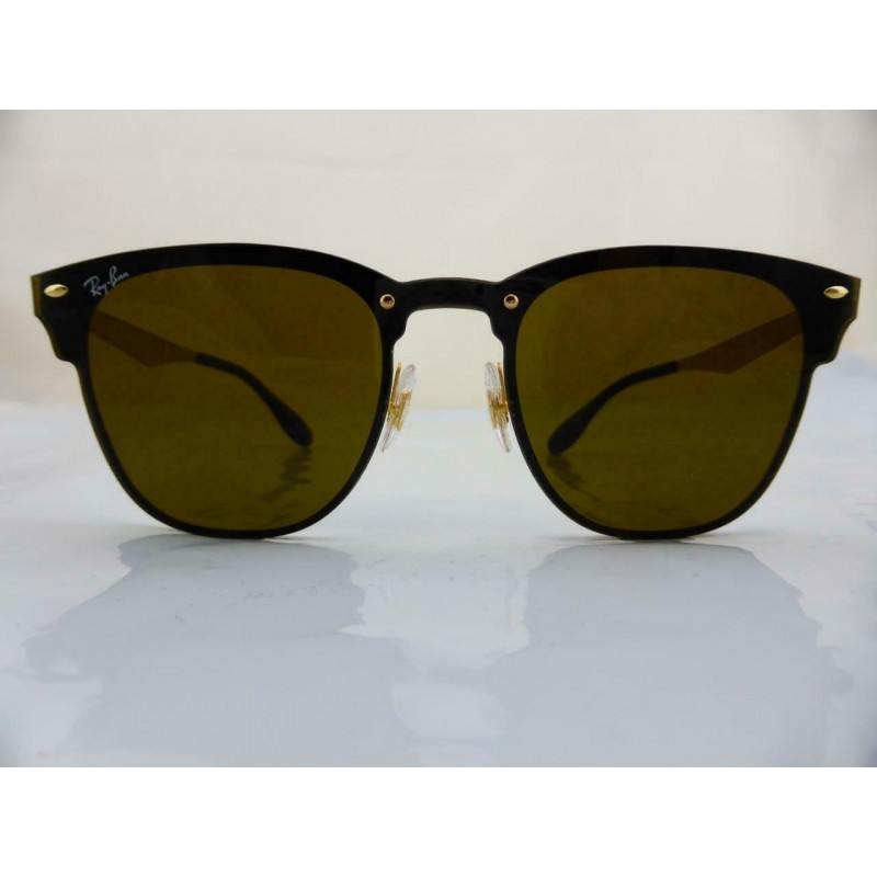 Lentes de sol Ray Ban Rb3576n 043/73 Clubmaster Blaze Cafe B-15 Dorado Original