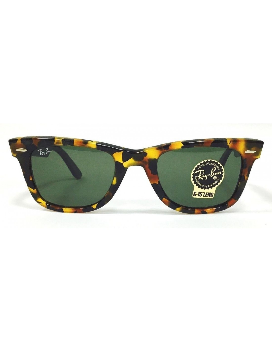 Lentes de sol Ray Ban Rb2140 1157 Wayfarer Fleck Carey Negro Original Icon