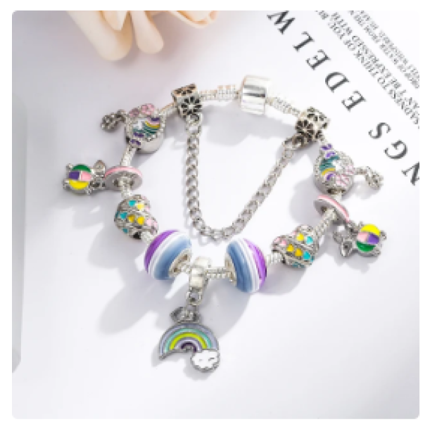 Pulsera Dijes o Charms  Acero By Amour
