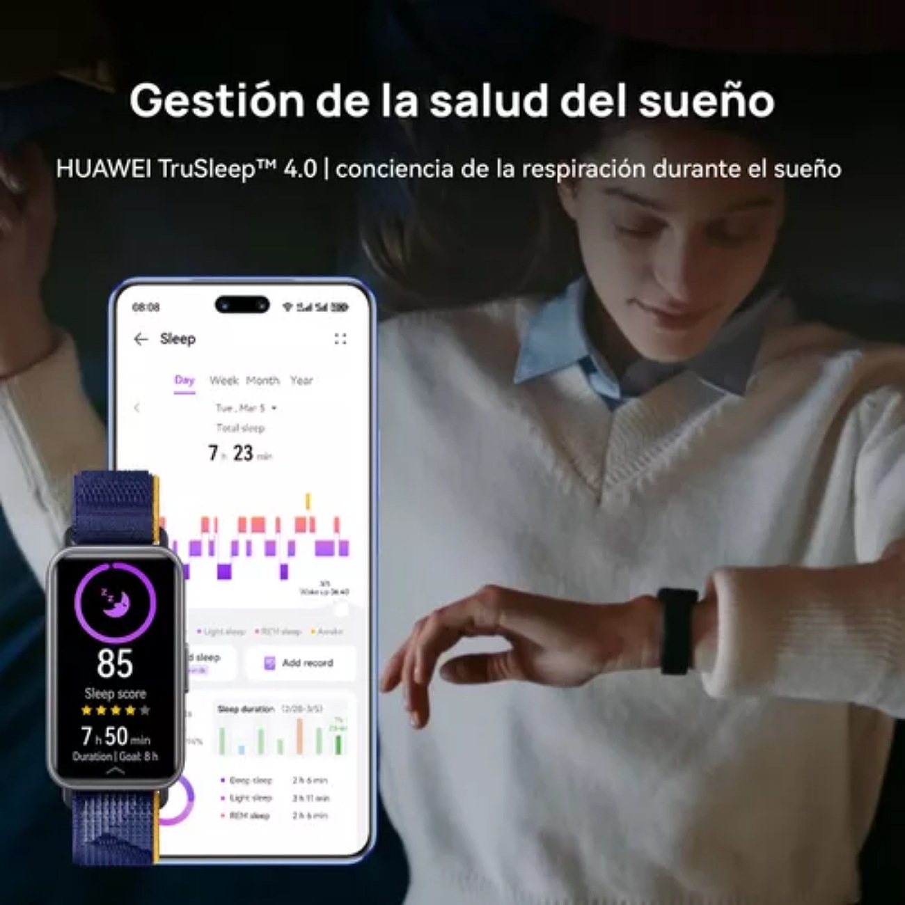 Smartwatch Huawei Band 9 1.47'' Batería Hasta 14 Días Amarillo.