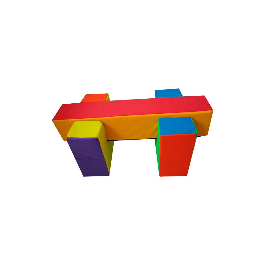 Viga De Equilibrio Con Colchoneta Desarrollo Infantil Multicolor   .
