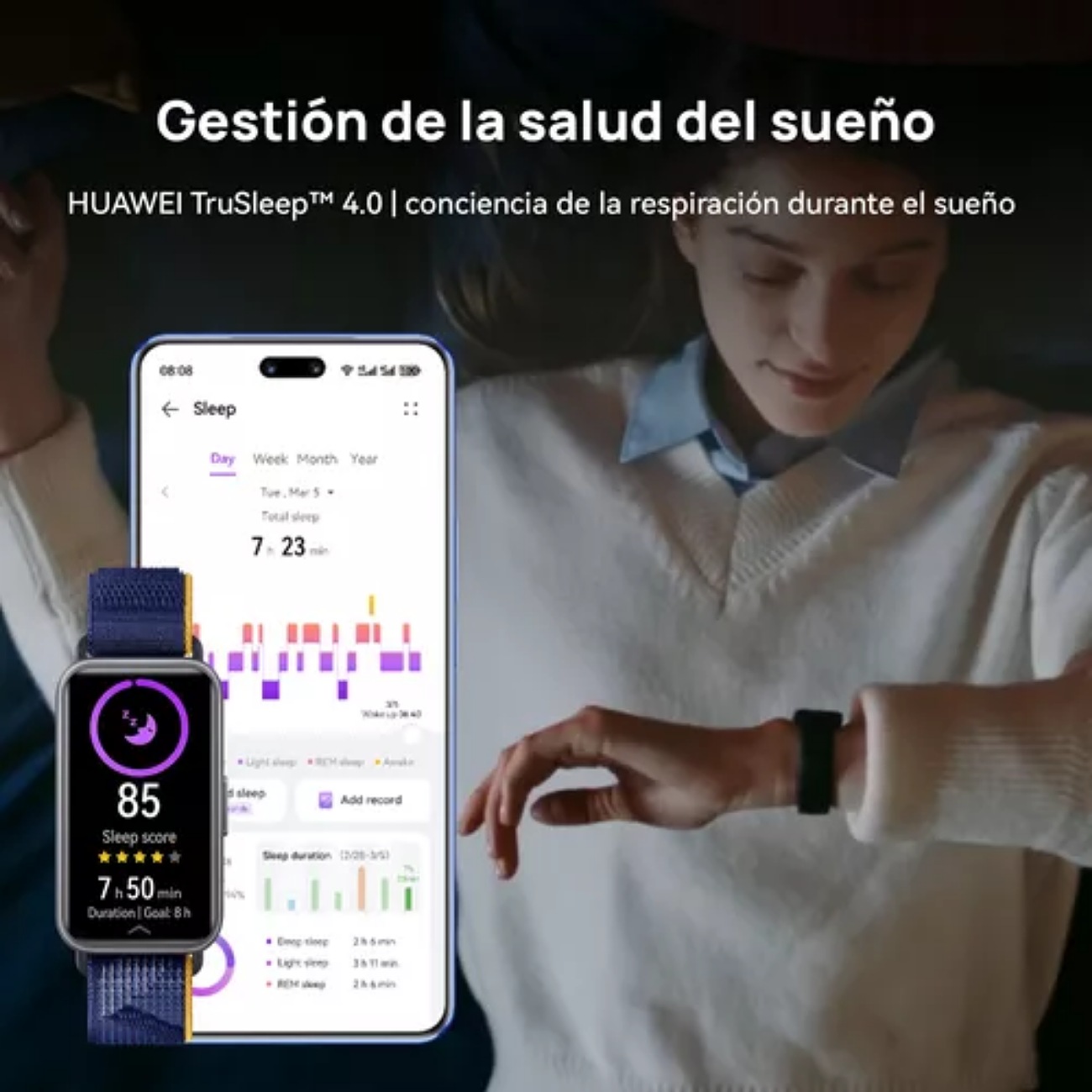Smartwatch Huawei Band 9 1.47 Batería Hasta 14 Días Blanco