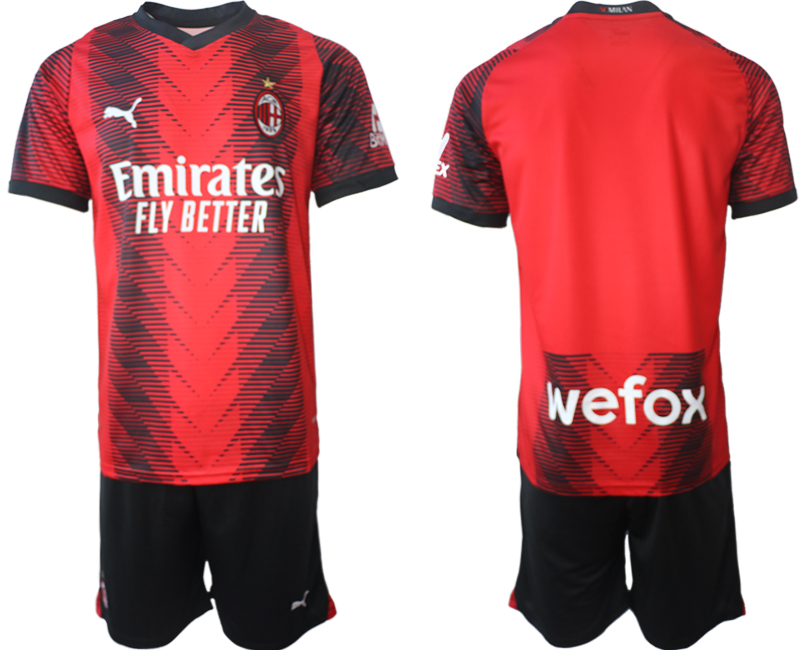 Nuevo! Jersey AC Milan 2023/2024 Titular Niño Youth Talla 1 - 3 años .