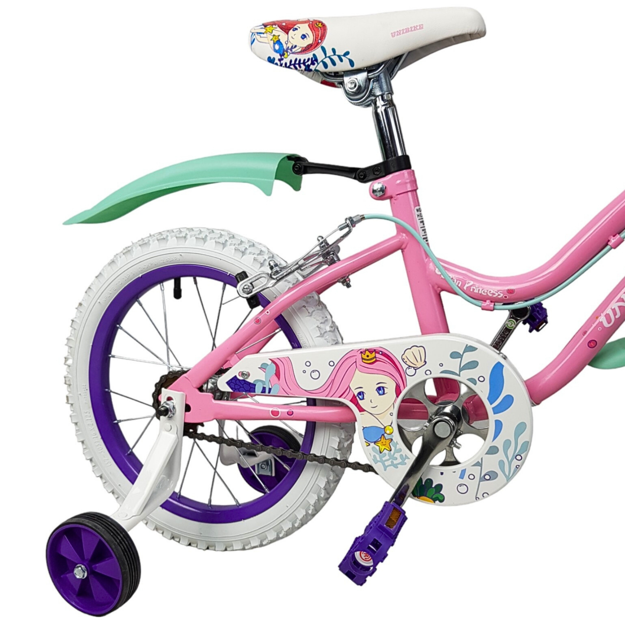 Bicicleta para Niñas R16 Llantas Aire y Entrenamiento Ocean Rosa.