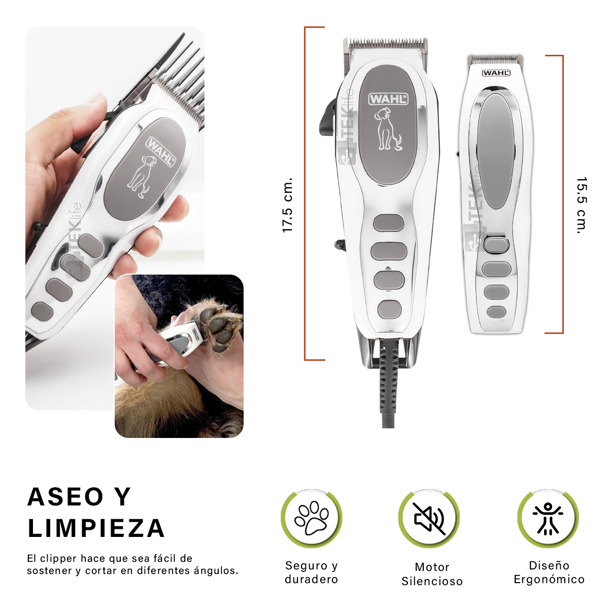 Maquina Wahl Corta Pelo Y Terminadora Para Perro Combo Doble Pet