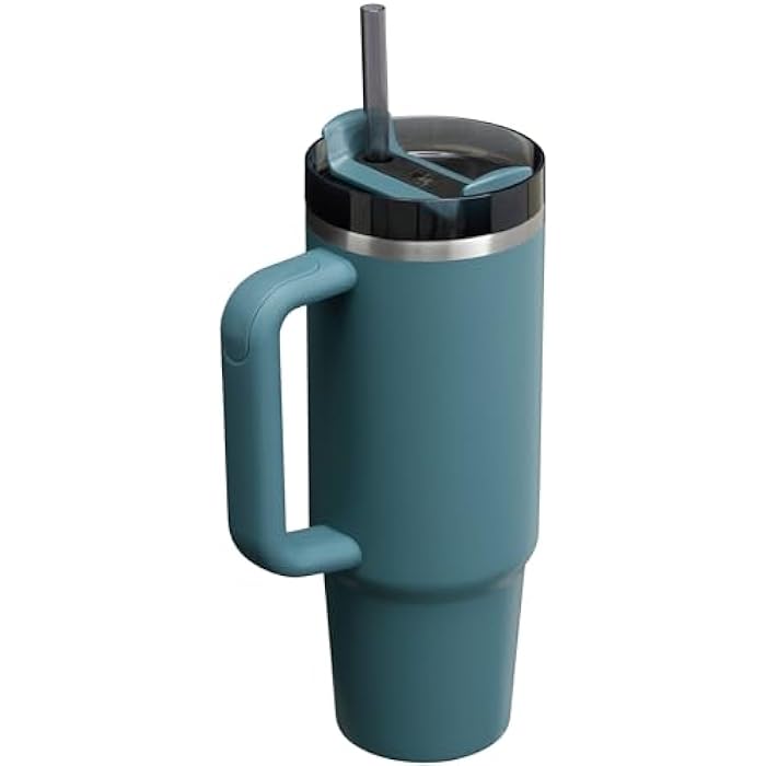 Termo Stanley Quencher H2.O acero inoxidable aislado al vacío de doble pared 887ml Azul Abeto.