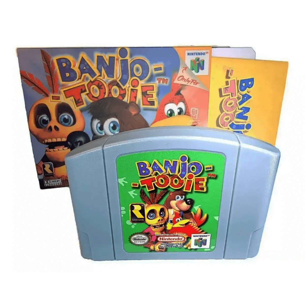 Banjo Tooie N64 Físico En Caja Con Manual Caja De Acrílico.