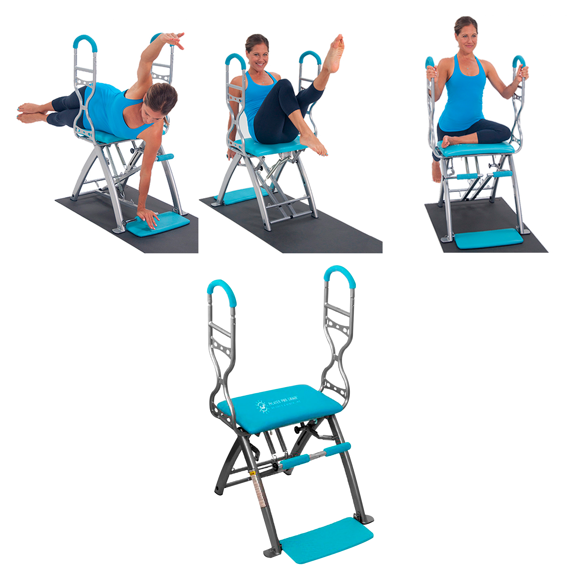 Pilates Pro Chair MAX Silla de Pilates Profesional Quick Fit Pro con Asas Esculpidoras,Diseño Innovador, Entrenamiento de Gimnasio