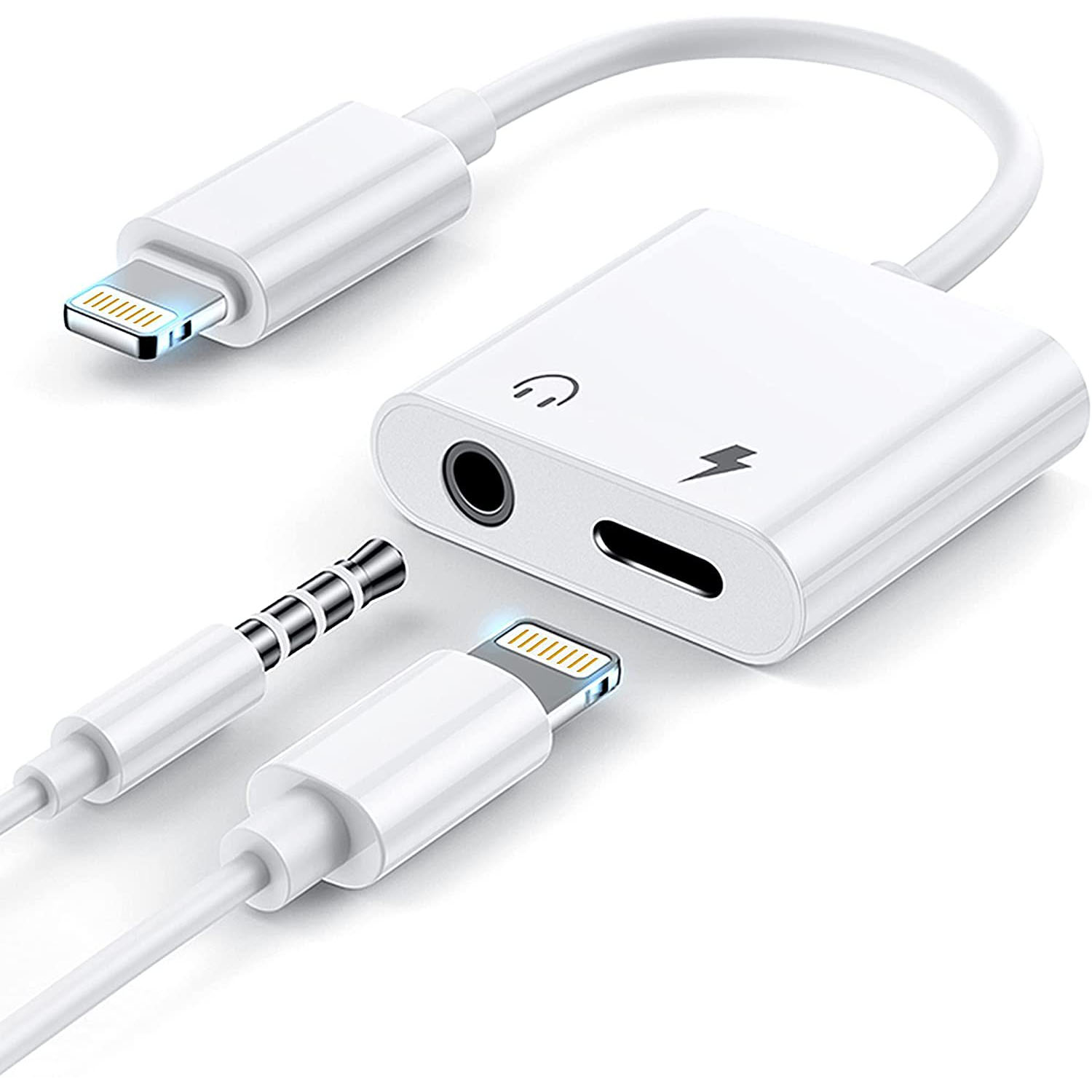 Adaptador Bluetooth Lightning a Auxiliar Auriculares 3.5mm y Carga.